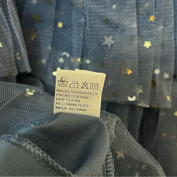 Toddler Girl Stardust & Glitter Slate Blue Tulle Princess Dress |  Size 2-3Y - Picture 10 of 15